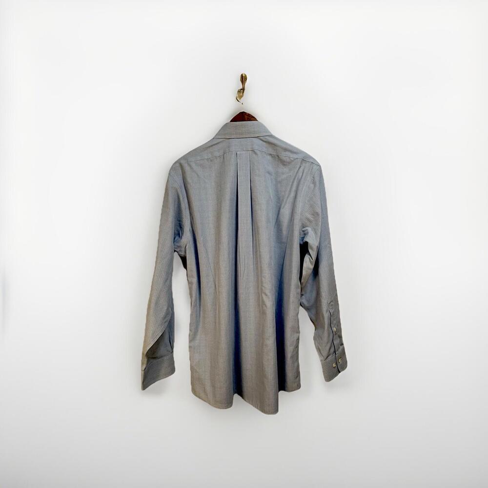 Brooks Brothers 1818 Regent Shirt Mens 16 2/3‎ Blue Plaid Non Iron Supima Cotton - Picture 2 of 9